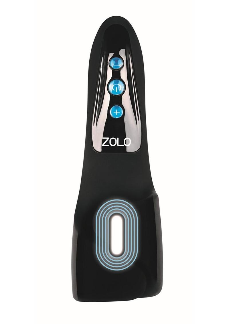 Load image into Gallery viewer, ZOLO Edgemaster Silicone Rechargeable Vibrating Masturbator - Black
