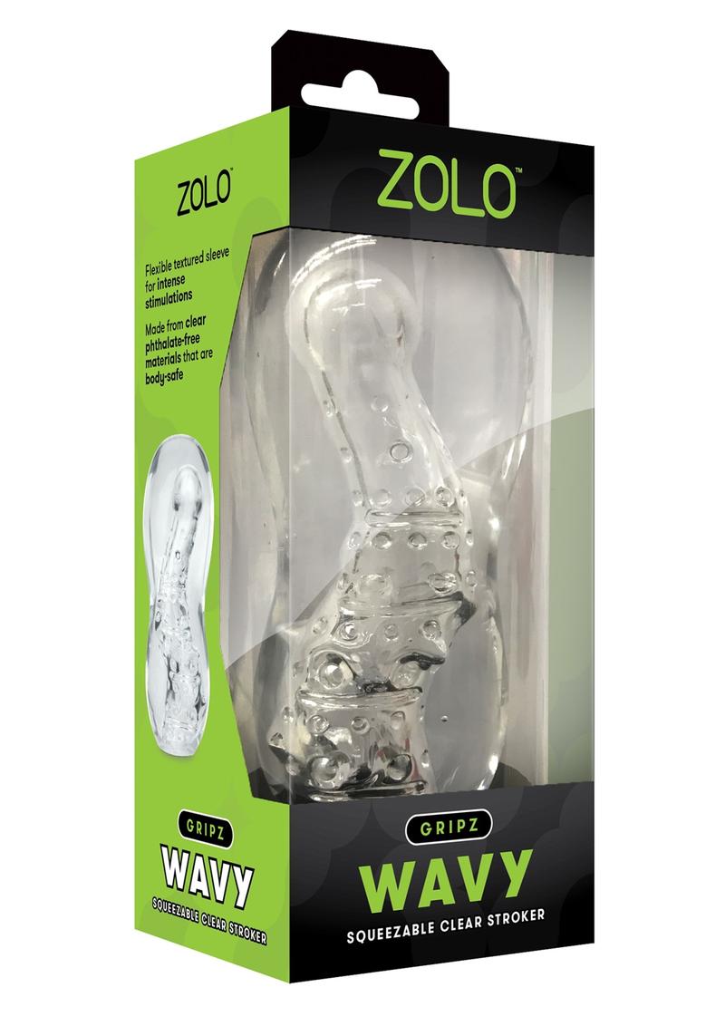 Load image into Gallery viewer, ZOLO Gripz Wavy Stroker Masturbator - Clear
