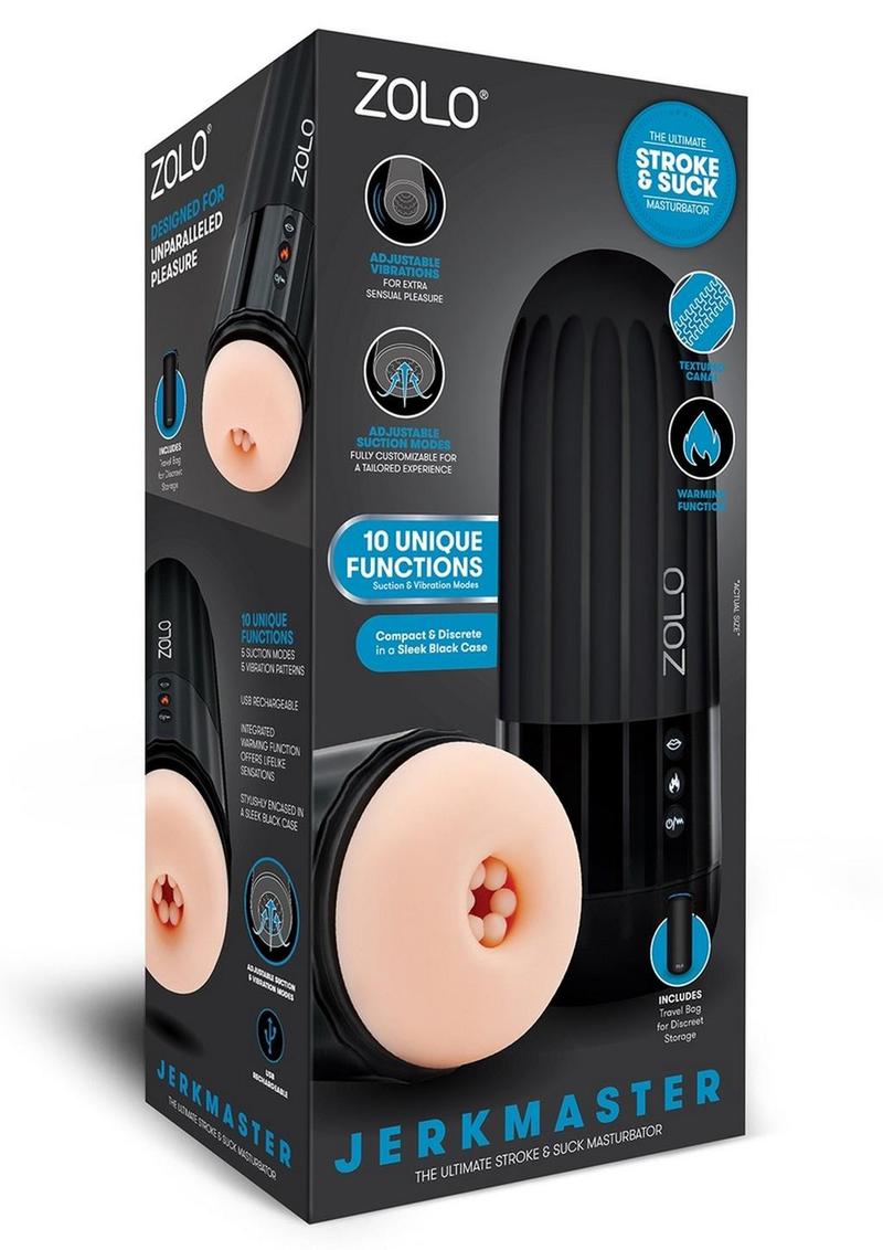 Load image into Gallery viewer, ZOLO Jerkmaster Rechargeable Ass Masturbator - Black
