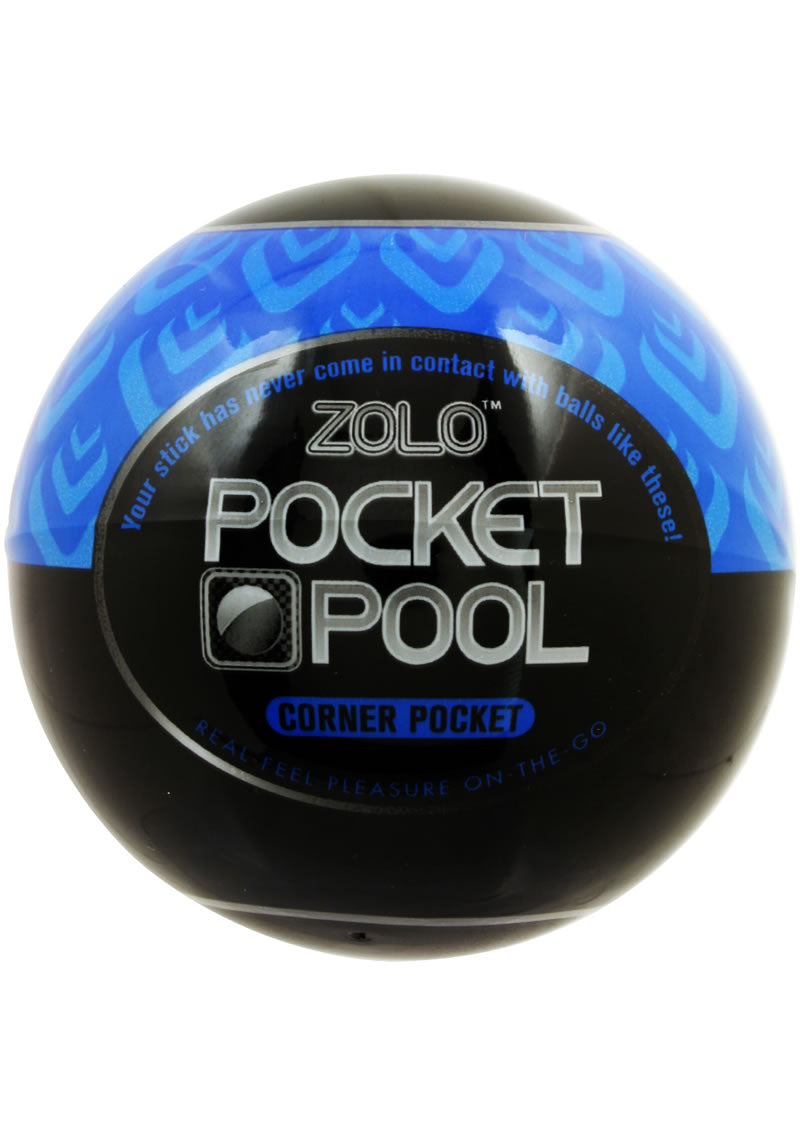 Load image into Gallery viewer, ZOLO Pocket Pool Corner Pocket Masturbator Sleeve - Blue
