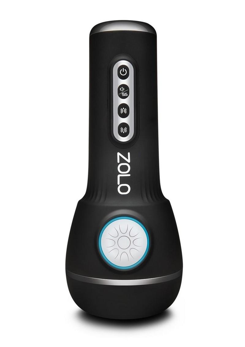 Load image into Gallery viewer, ZOLO Power Stroker Rechargeable Silicone Masturbator - Black
