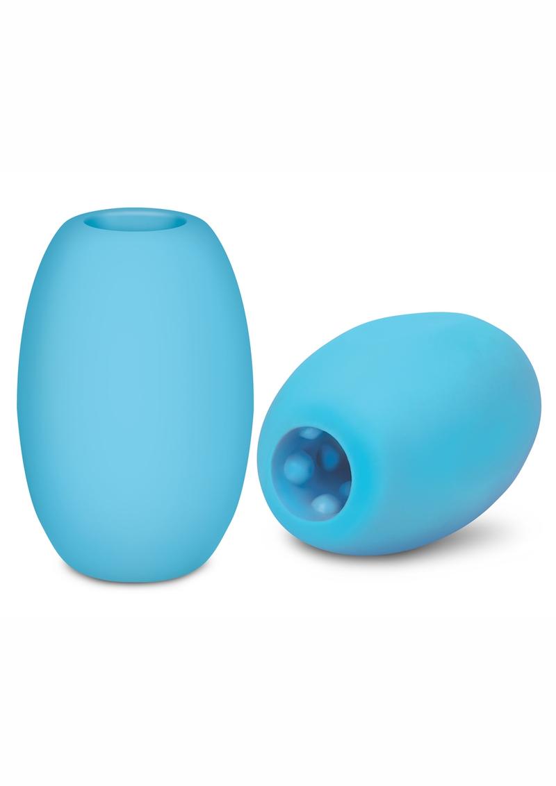 Load image into Gallery viewer, ZOLO Squeezable Mini Bubble Masturbator - Blue
