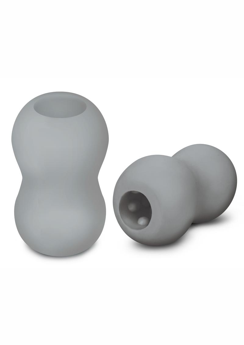 Load image into Gallery viewer, ZOLO Squeezable Mini Double Bubble Masturbator - Gray/Grey
