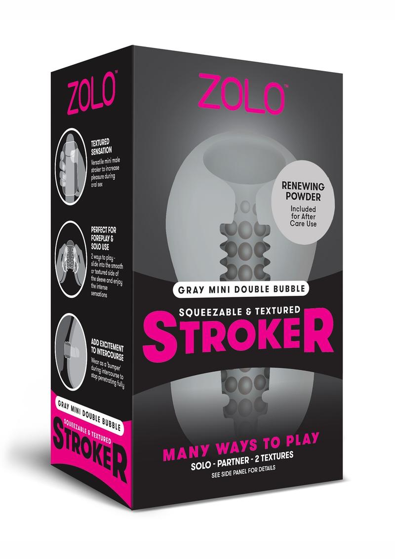 Load image into Gallery viewer, ZOLO Squeezable Mini Double Bubble Masturbator - Gray/Grey
