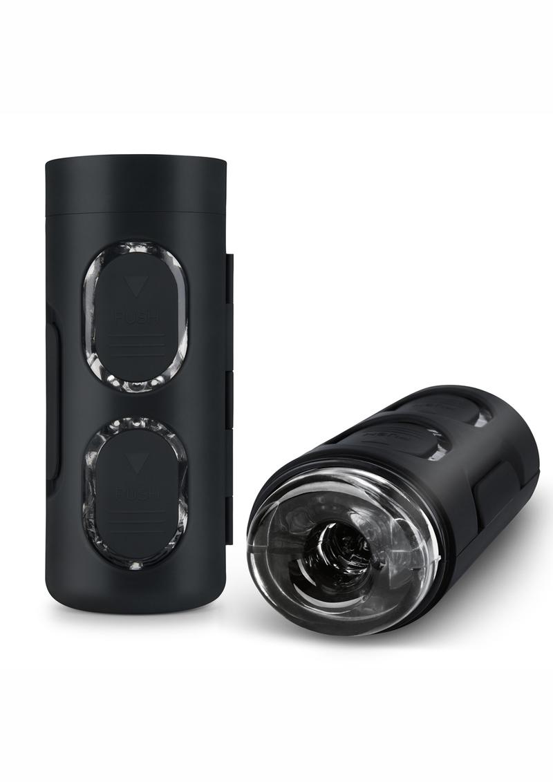 Load image into Gallery viewer, ZOLO StrÃ¶kemeister Squeezable Masturbator - Black/Clear
