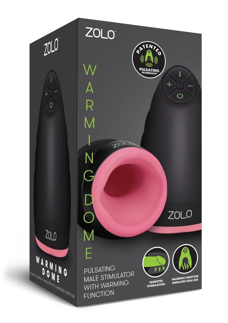 Load image into Gallery viewer, ZOLO Warming Dome Rechargeable Vibrating Masturbator - Black/Pink
